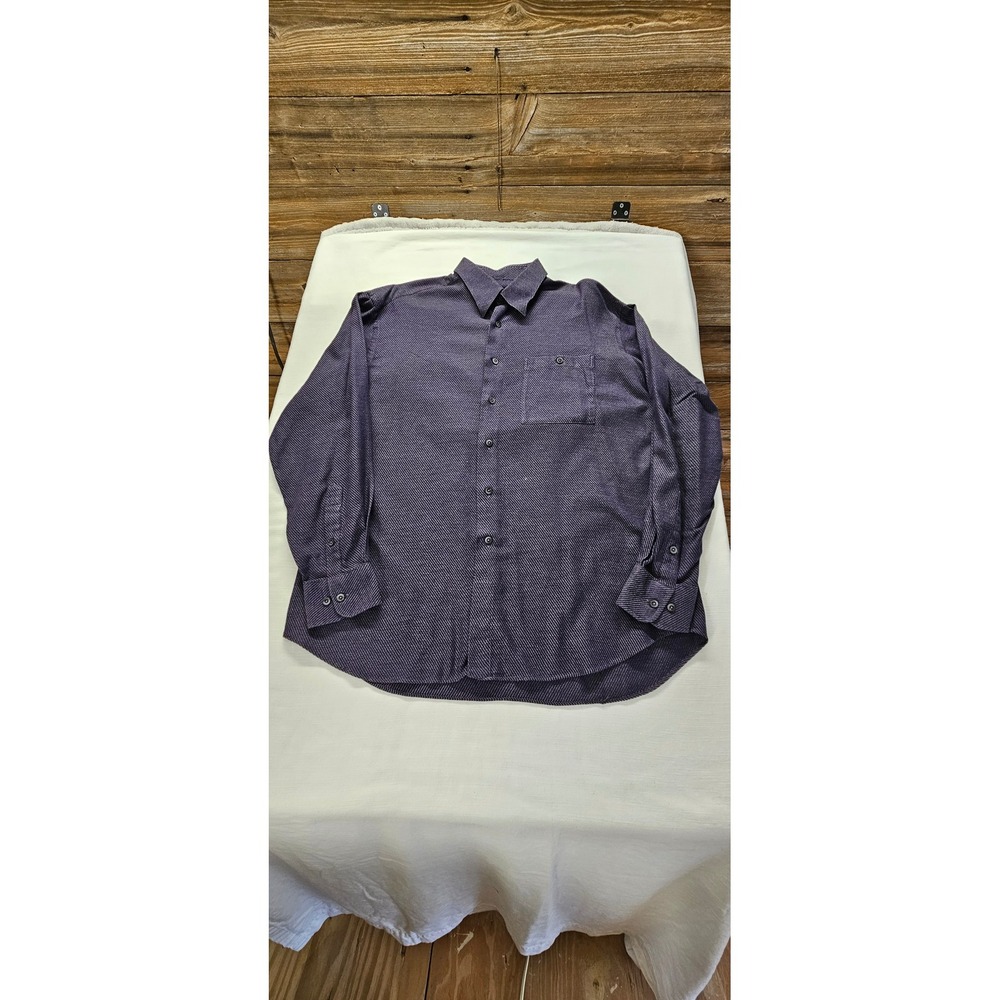 Ike Behar New York Mens Large Purple Textured Cotton Button Down Shirt Canada